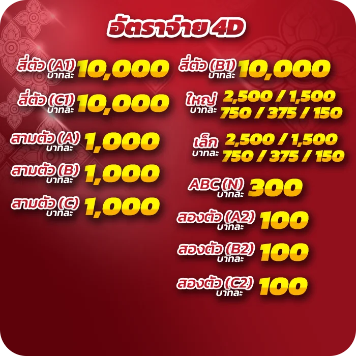 อัตราจ่าย 4D